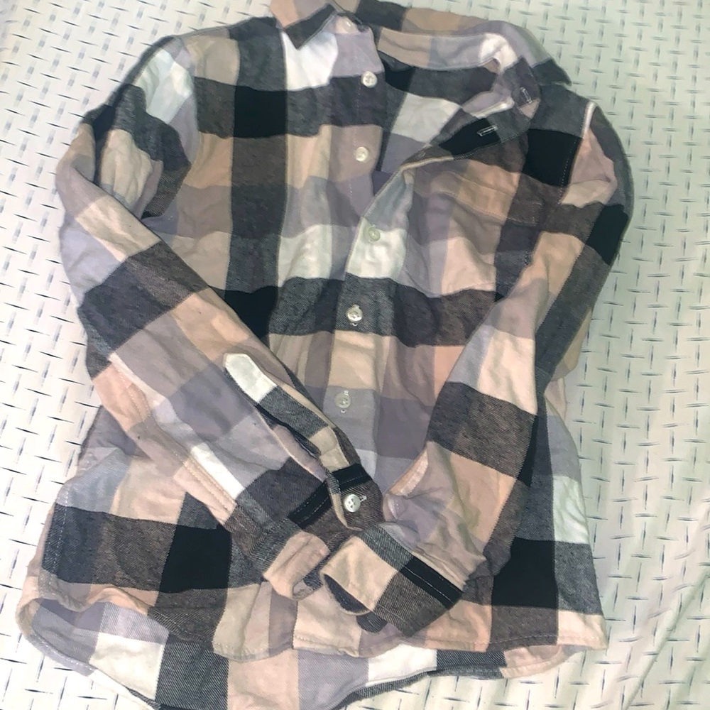 Kids button up plaid shirt boys